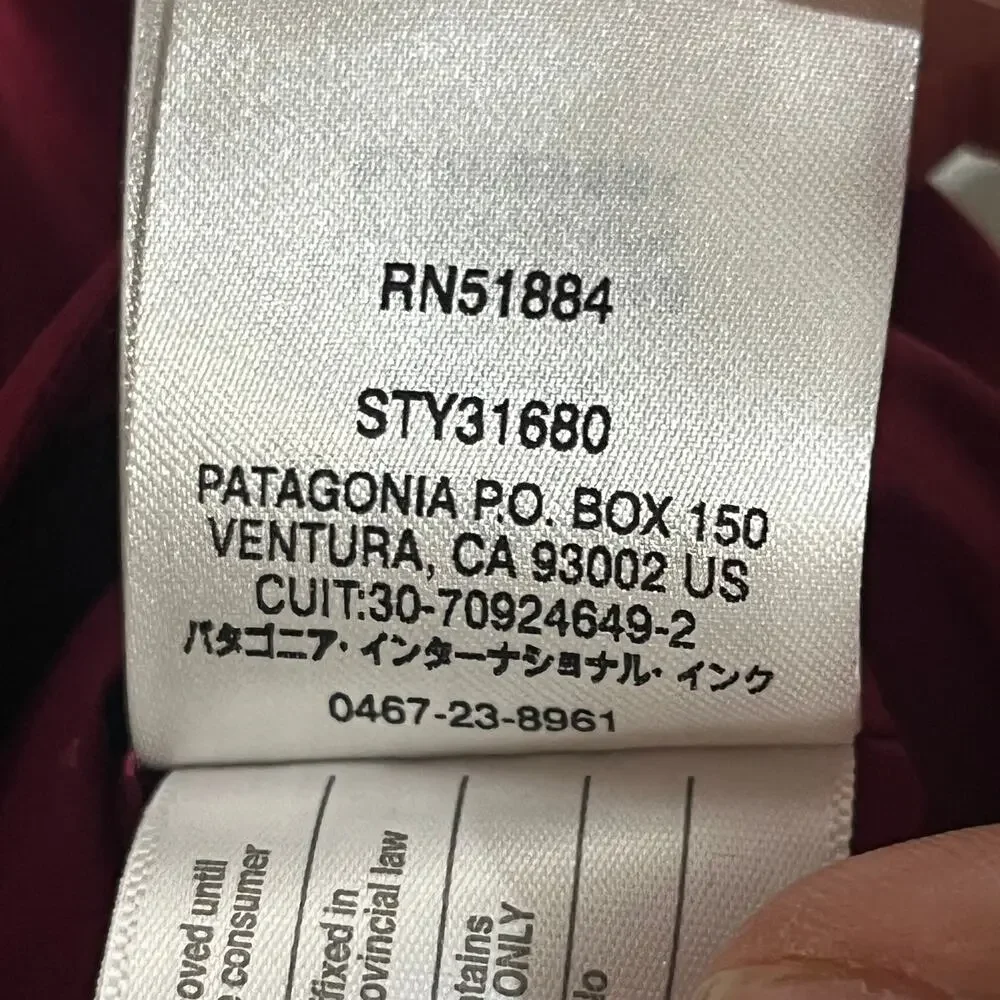 Patagonia Women's Red Snowbelle Reversible Quilted Jacket Liner  Size Small - Picture 7 of 10